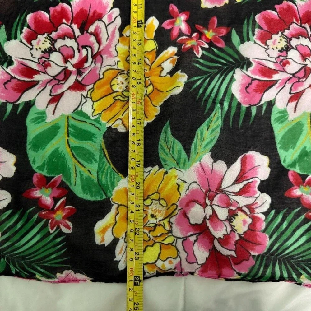 Tropical‎ Flowers with black background Scarf by Old Navy